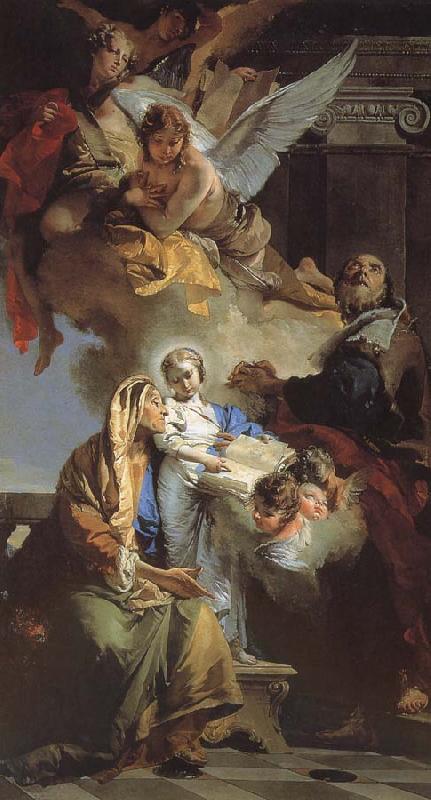 Giovanni Battista Tiepolo Our Lady of the education oil painting image